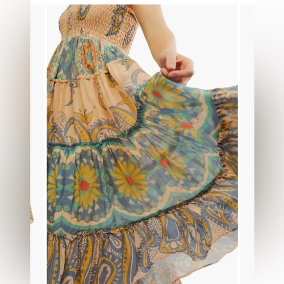 Free people Super Thrills Print Tiered Maxi Skirt - Picture 6 of 7